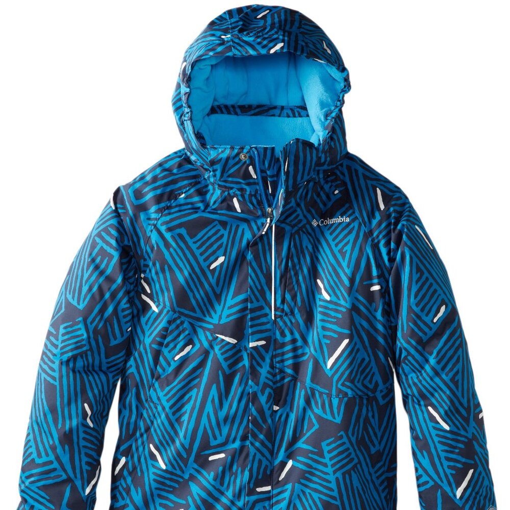 Columbia Women's‎ Blue Black Evo Fly Hooded Winter Snow Ski Jacket Size L
